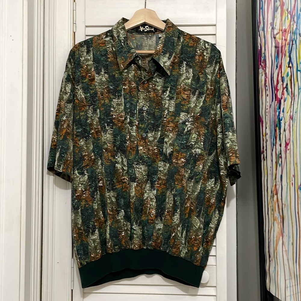 Alan Stuart Short Sleeve Half Button Down